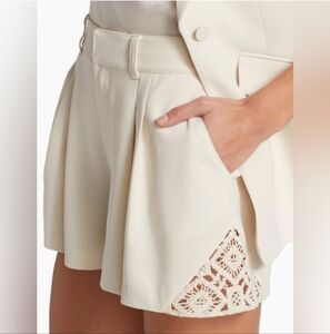 NEW Cinq a Sept Corinna Crochet Lace Shorts Size 12